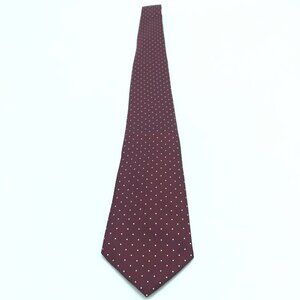 Isaco Red White Silk Tie